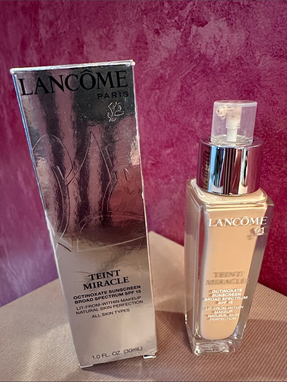Lancome Teint Miracle Liquid Foundation — Warm Beige Buff(c)